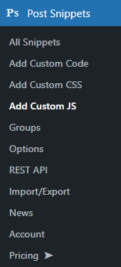 Add Custom JS