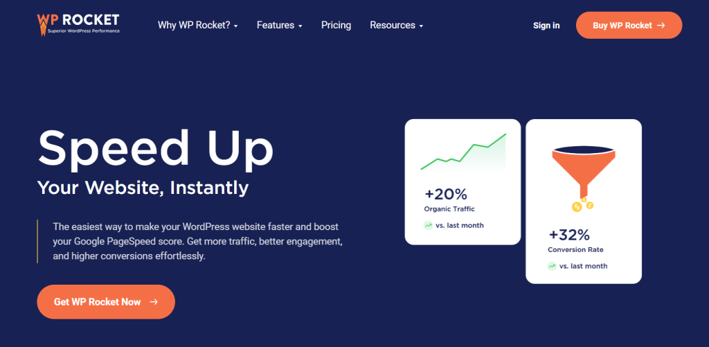 WP Rocket - best wordpress cache plugin