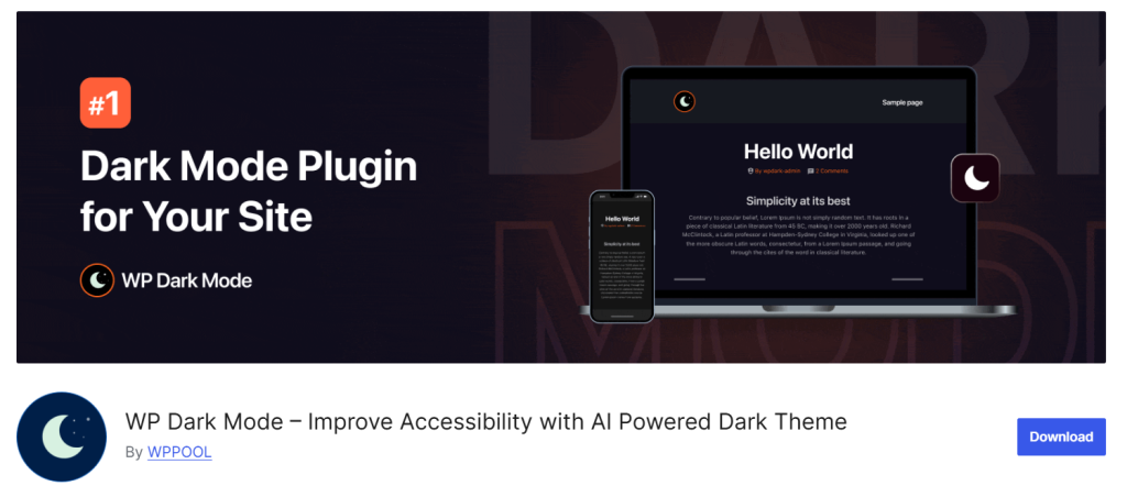 WP Dark Mode - AI Powered Dark Theme